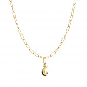 Colier argint cu luna si stea placat cu aur galben DiAmanti ALSPIN007NY-AS